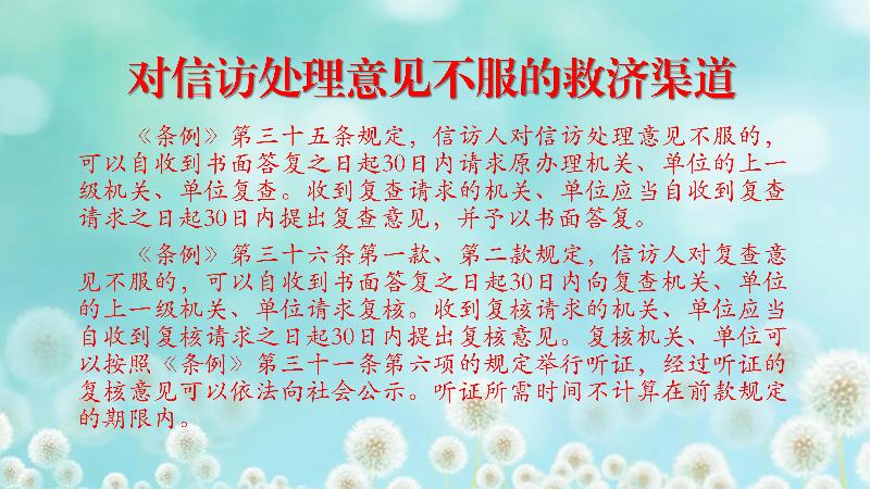 对信访处理意见不服的救济渠道